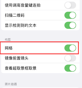 尼木苹果手机维修网点分享iPhone如何开启九宫格构图功能 