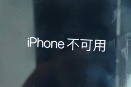 尼木苹果服务网点分享锁屏界面显示“iPhone 不可用”如何解决 